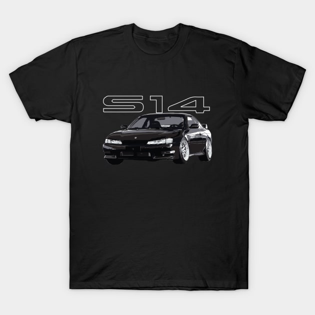 240 sx super black s14 kouki T-Shirt by cowtown_cowboy